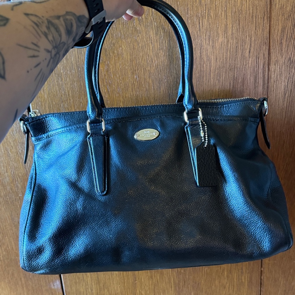Coach Black Morgan Satchel Handbag